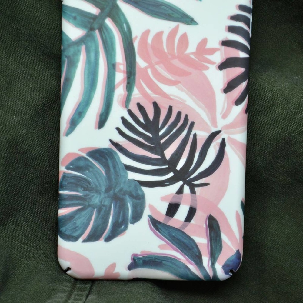 iPhone XR Case Pink Tropical Floral Print Cover - Picture 7 of 8